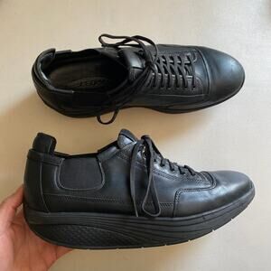 MBT Men's Black Leather Nafasi Lace Up Rocker Shoes Size EUR 42 US 8-8.5